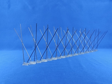 Pincho para palomas SAFA PP 04-40, 4 filas, 50 cm de largo, de acero inoxidable y policarbonato